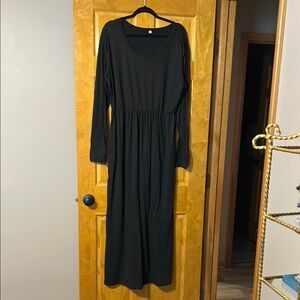 Elegant Black Long Sleeve Dress